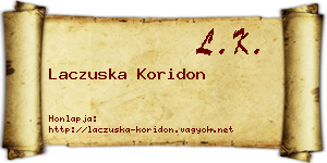 Laczuska Koridon névjegykártya