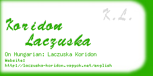koridon laczuska business card